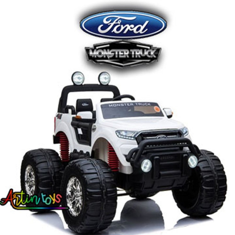 24 V Licensed Ford Ranger Monster For Kids White | Artin Toys Hot