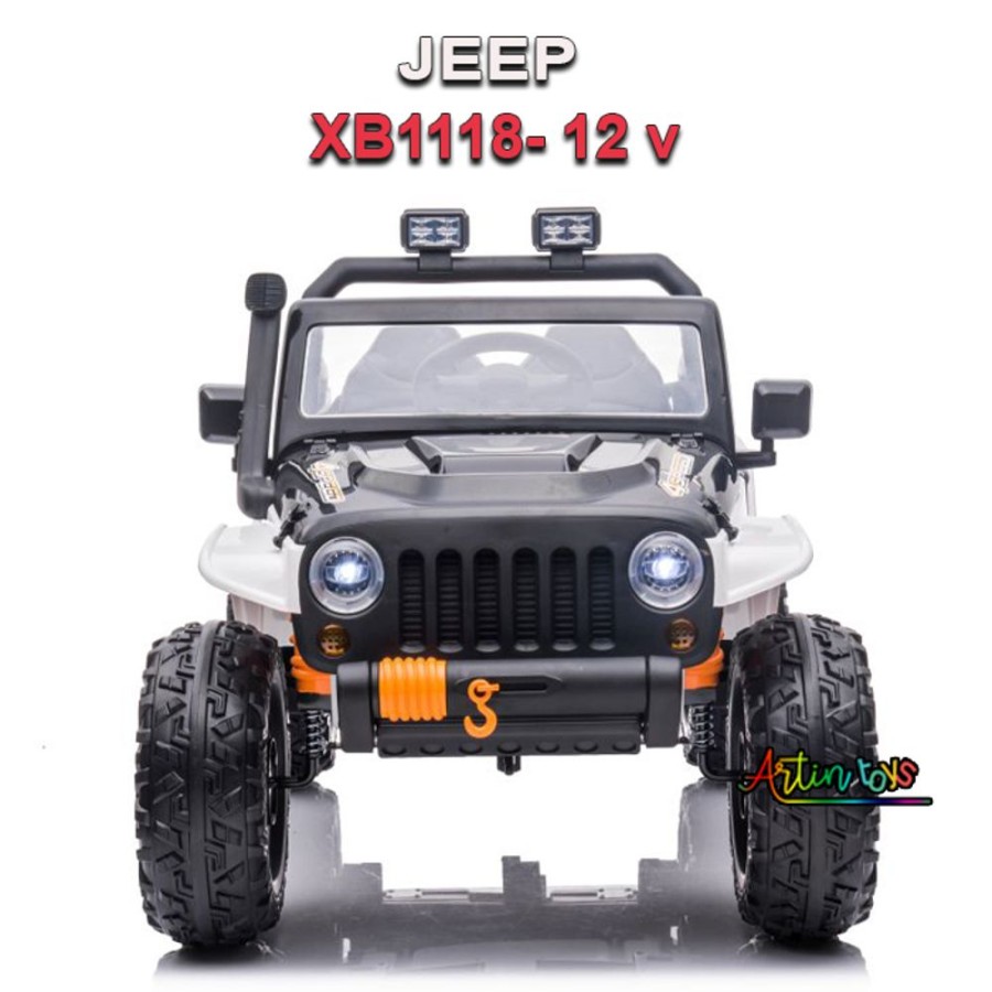 12 V Jeep Xb-1118 Kids Ride On Car White | Artin Toys Clearance