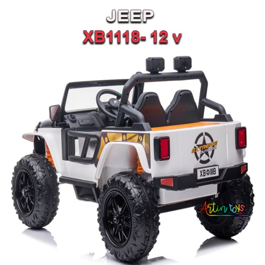 12 V Jeep Xb-1118 Kids Ride On Car White | Artin Toys Clearance