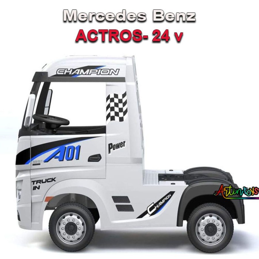 24 V Licensed Mercedes Actros Kids Truck White | Artin Toys New