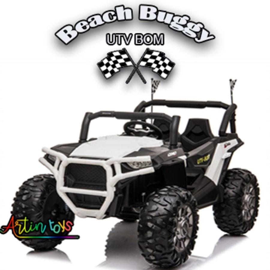 24 V 400 W Beach Buggy Utv Bom Ride On Car White | Artin Toys Online