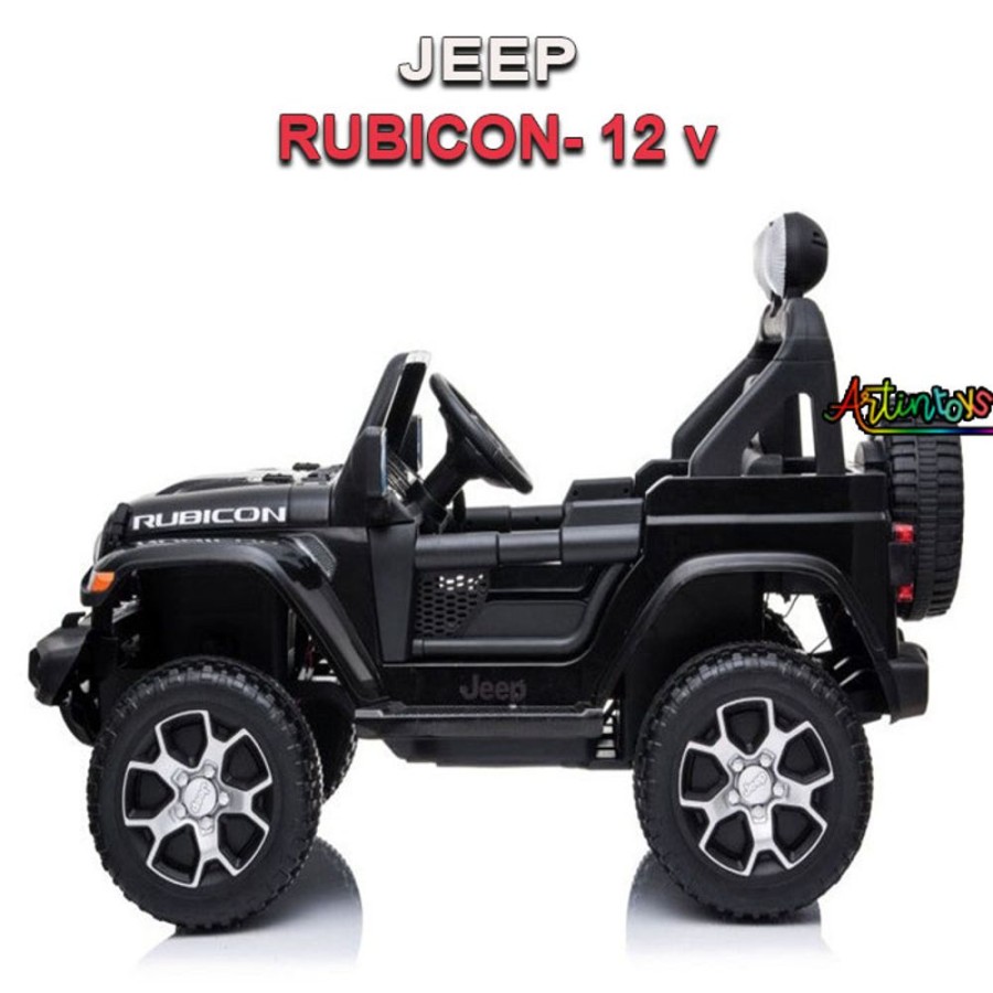 12 V Jeep Rubicon Kids Ride On Car Black | Artin Toys New