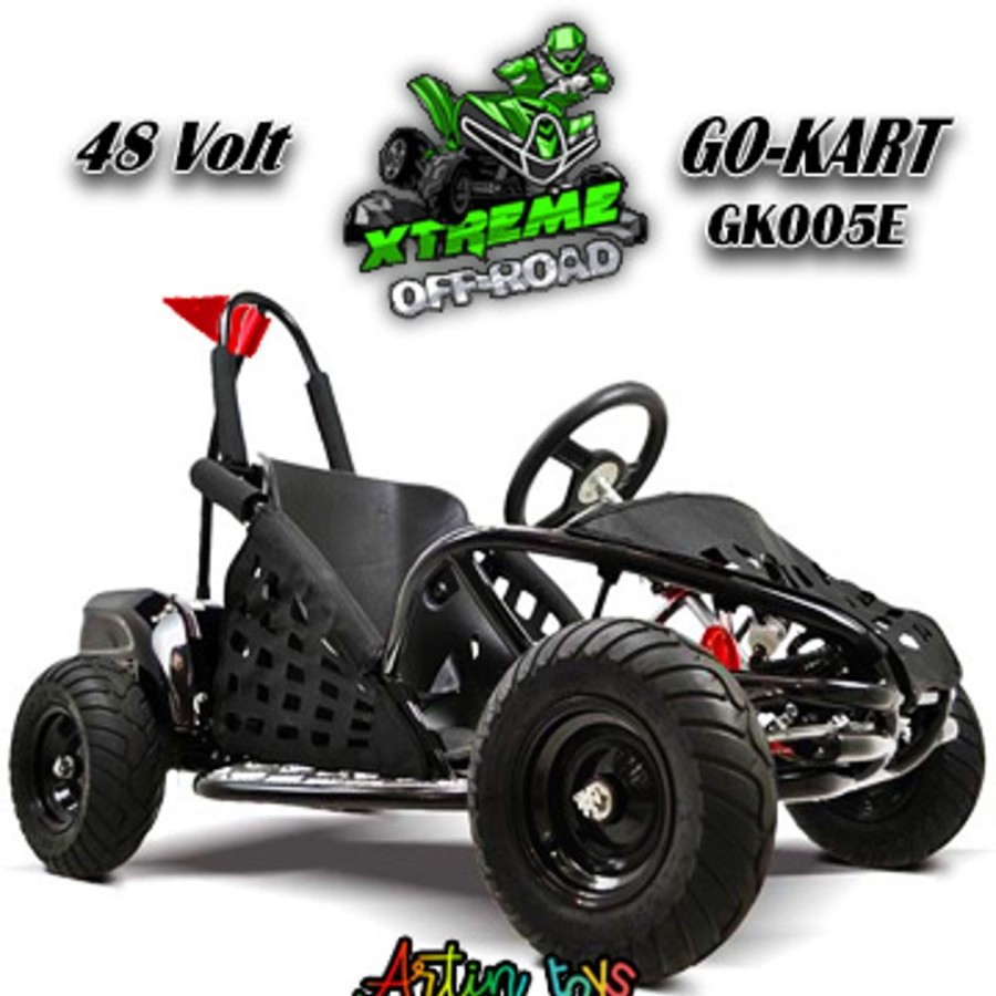 48 V 1000 W Electric Race Go-Kart Black (Gk-01) | Artin Toys Best