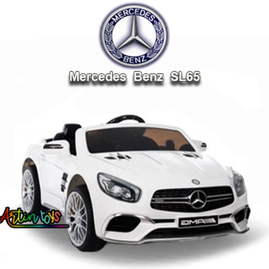 12 V Licensed Mercedes Benz Sl65 Car For Kids White | Artin Toys New