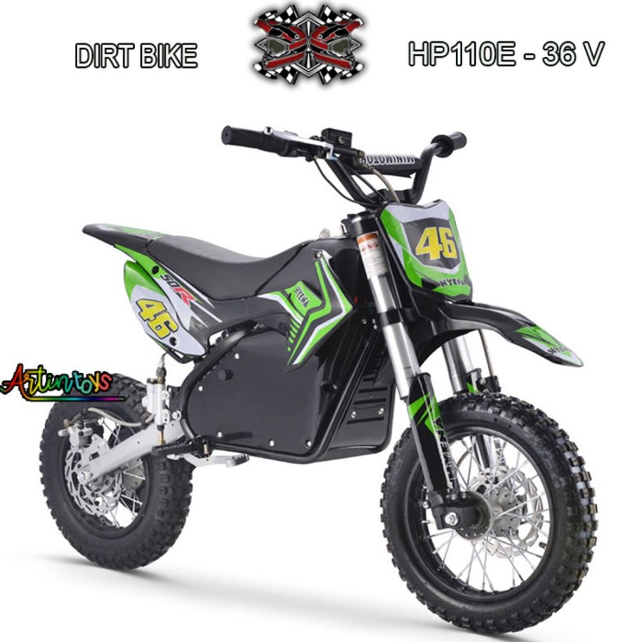 36 V 500 W Dirt Bike Ride On Bike Green (Hp-110) | Artin Toys Wholesale