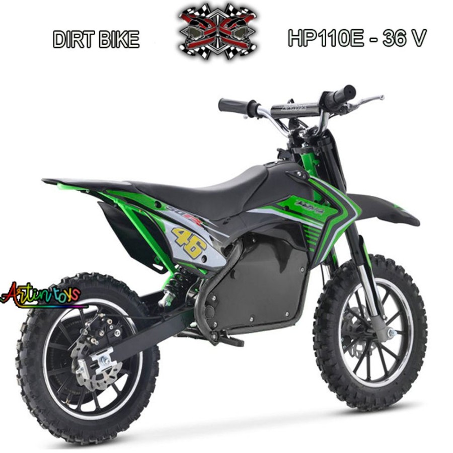 36 V 500 W Dirt Bike Ride On Bike Green (Hp-110) | Artin Toys Wholesale