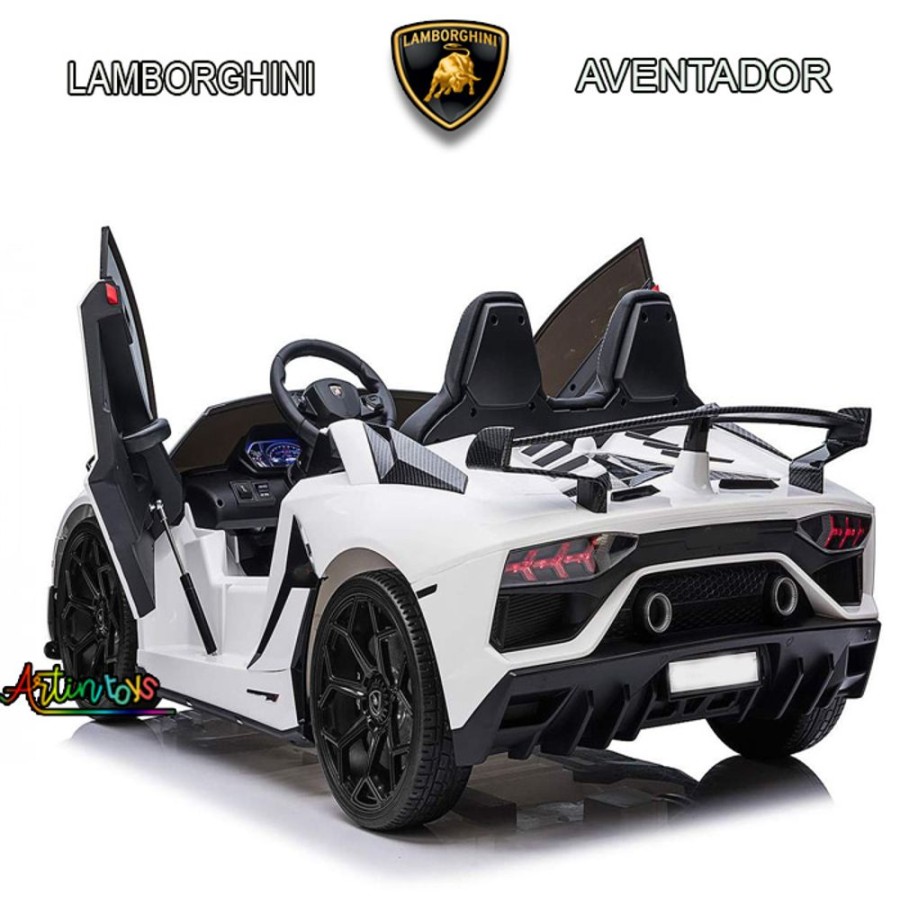 12 V Lamborghini Aventador Kids Car White | Artin Toys Wholesale