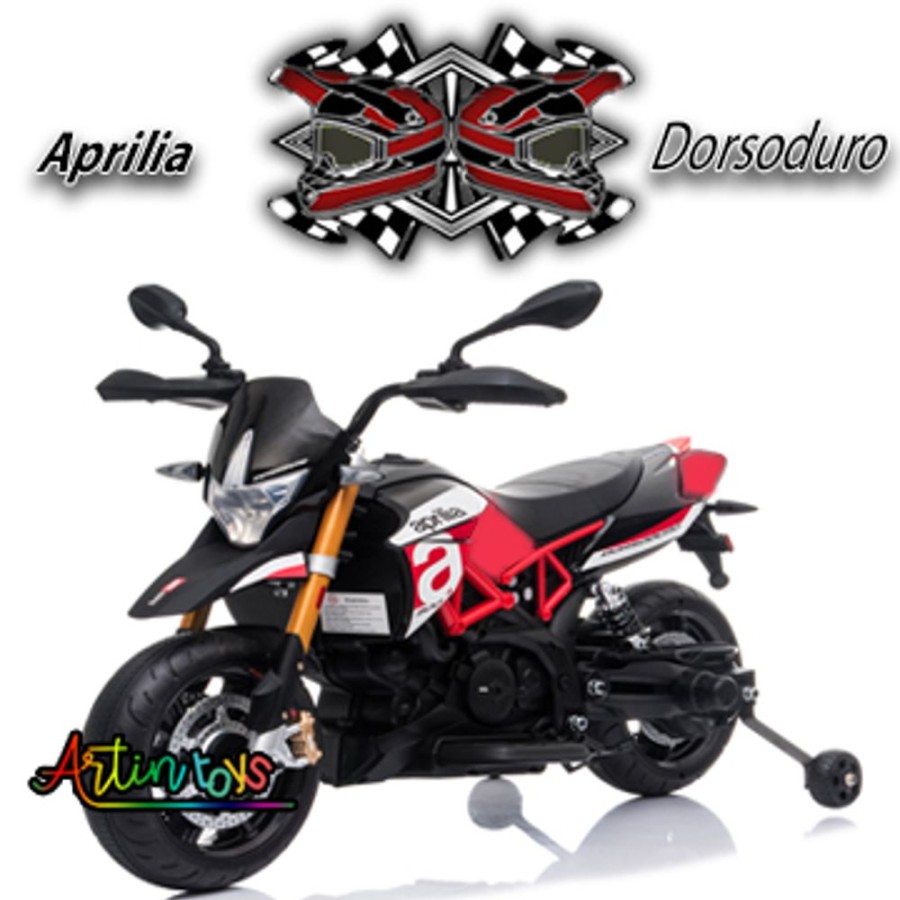 12 V Aprilia Dorsoduro Ride On Bike Red | Artin Toys Best