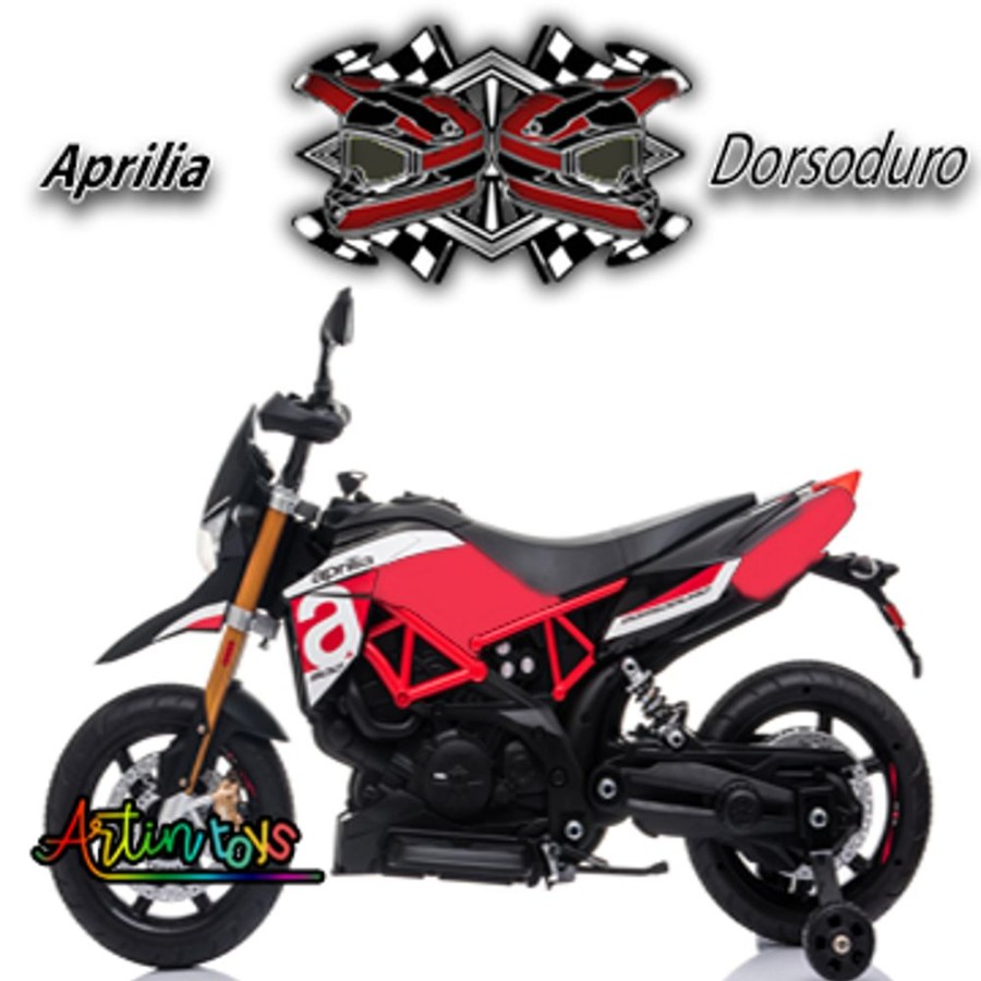 12 V Aprilia Dorsoduro Ride On Bike Red | Artin Toys Best