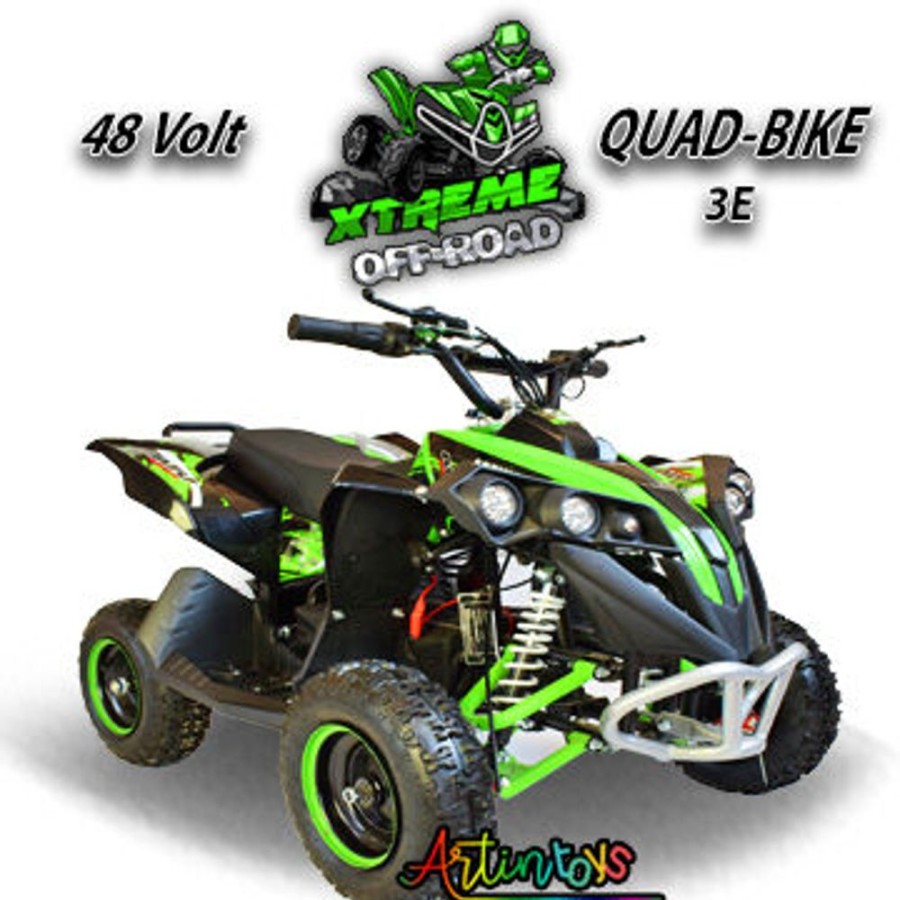 48 V 1000 W Atv Kids Ride On Quad Bike Green | Artin Toys Best