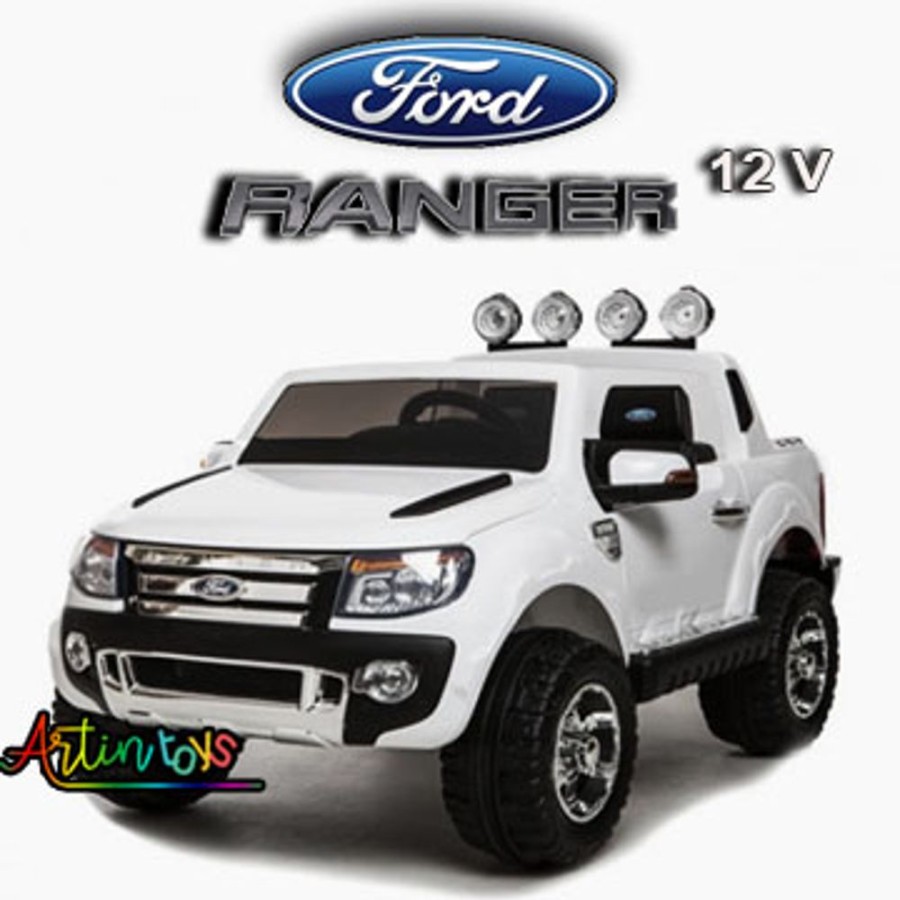 12 V Ford Ranger Kids Electric Ride On Car White | Artin Toys Online