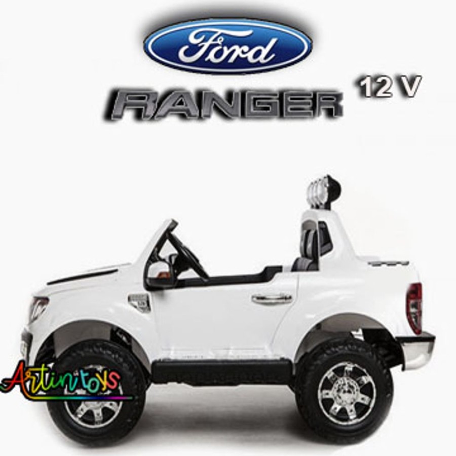 12 V Ford Ranger Kids Electric Ride On Car White | Artin Toys Online