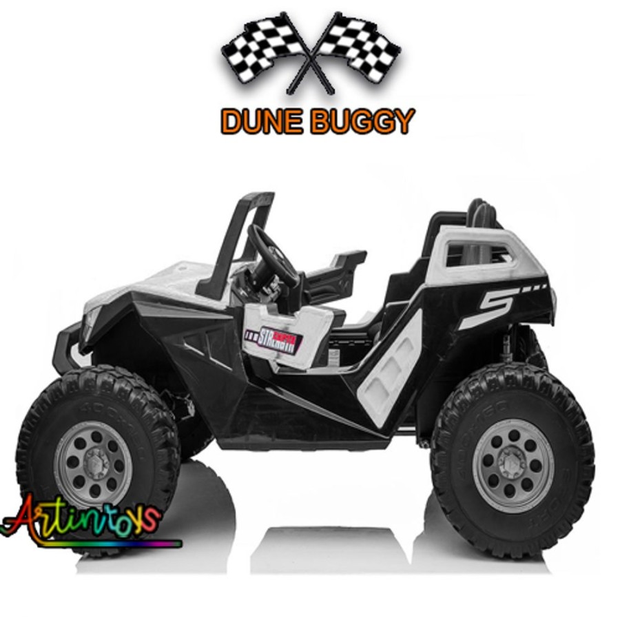 600 W 24 V Beach Buggy Dune Kids Ride On Car White | Artin Toys Clearance