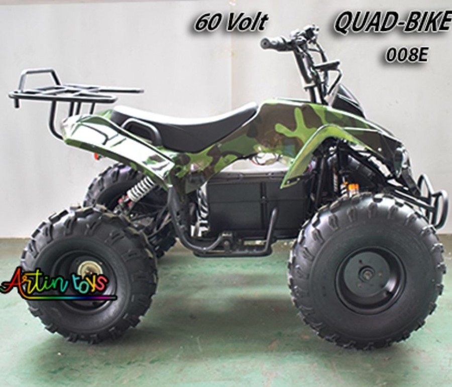 60 V 1200 W Electric Atv Quad Green Camo For Adults (008E) | Artin Toys Wholesale