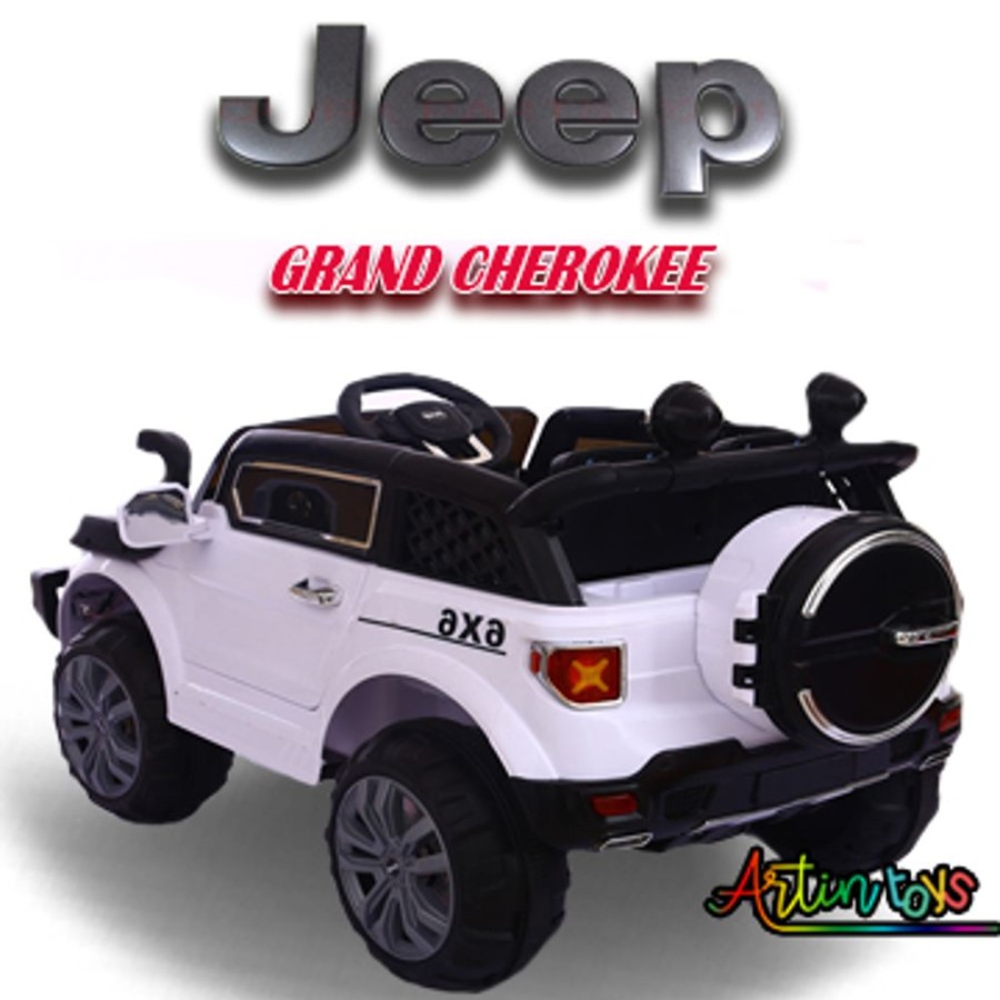 12 V Jeep Grand Cherokee Kids Ride On Car White | Artin Toys Hot