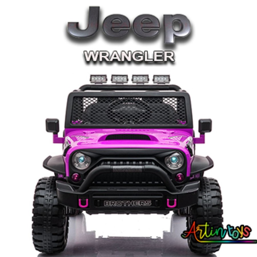 12 V Jeep Wrangler Kids Ride On Car Pink | Artin Toys Best