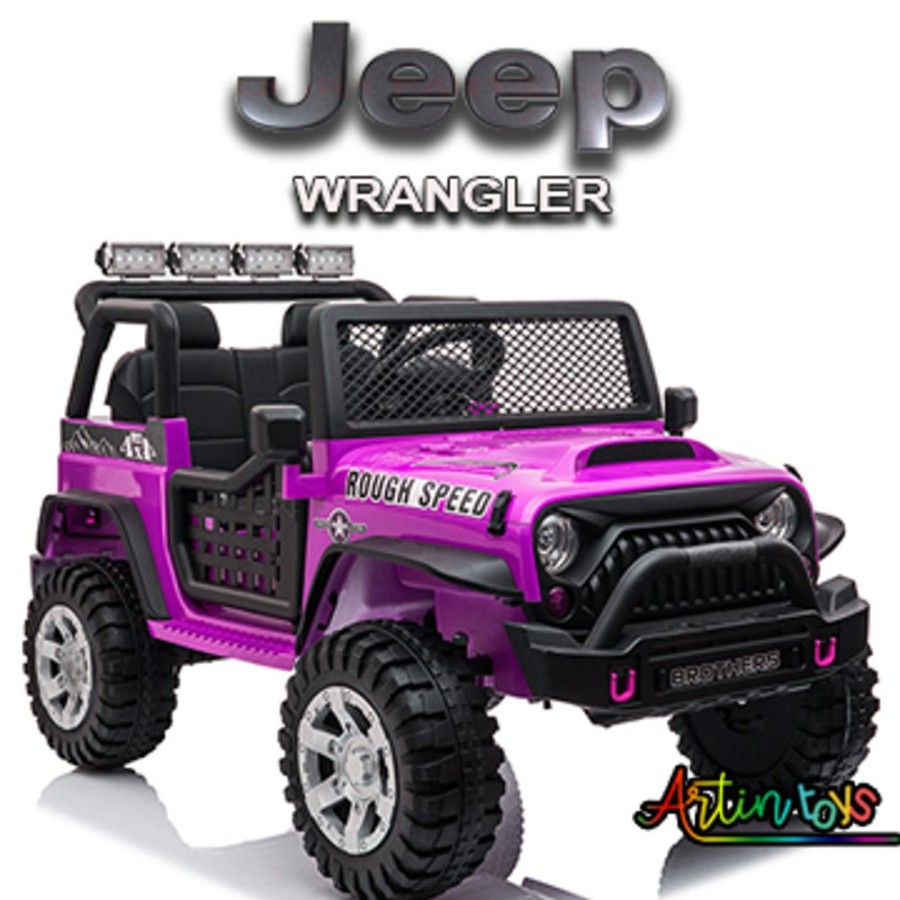 12 V Jeep Wrangler Kids Ride On Car Pink | Artin Toys Best