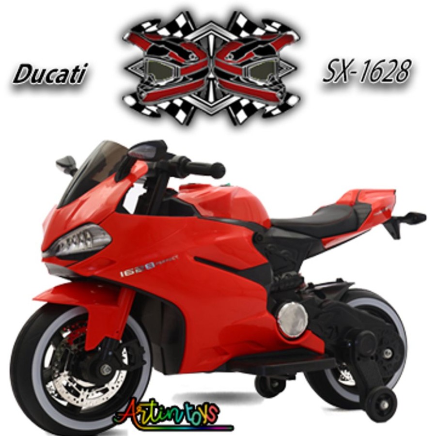 12 V Ducati Sx-1628 Kids Ride On Bike Red | Artin Toys Hot