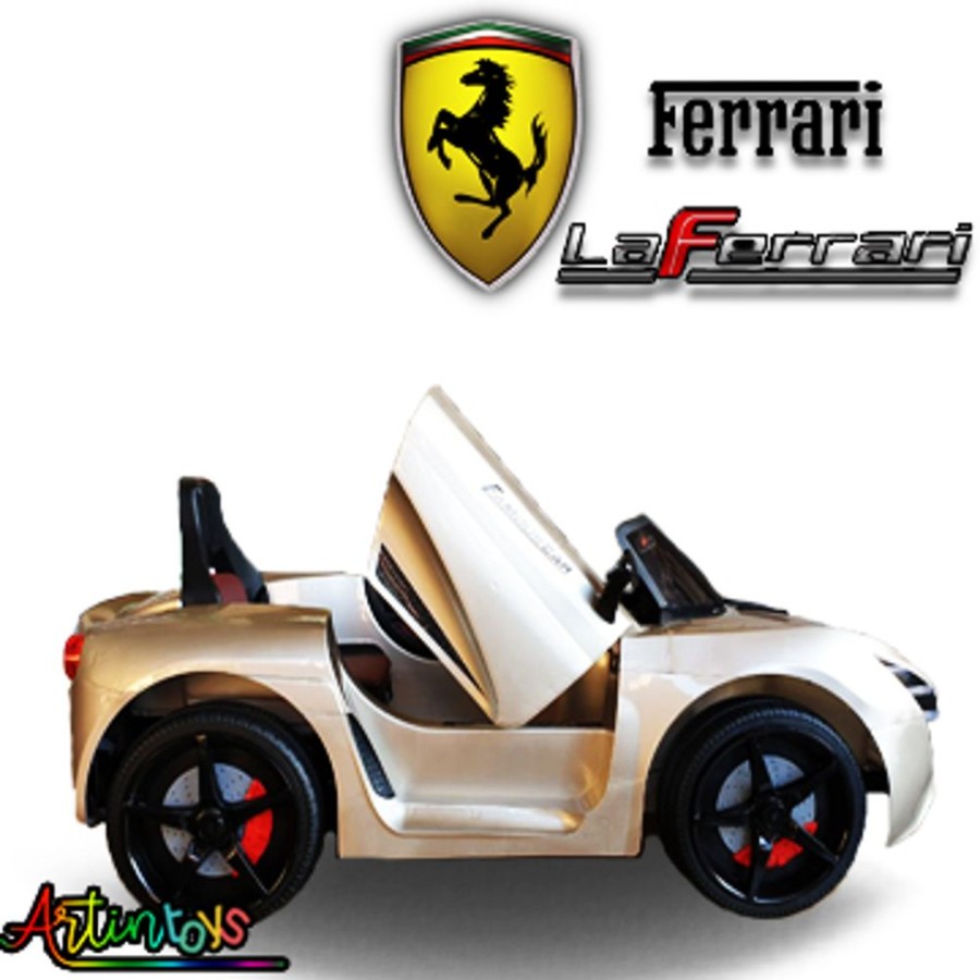 12 V Ferrari La Ferrari Kids Car Champagne Gold | Artin Toys Best