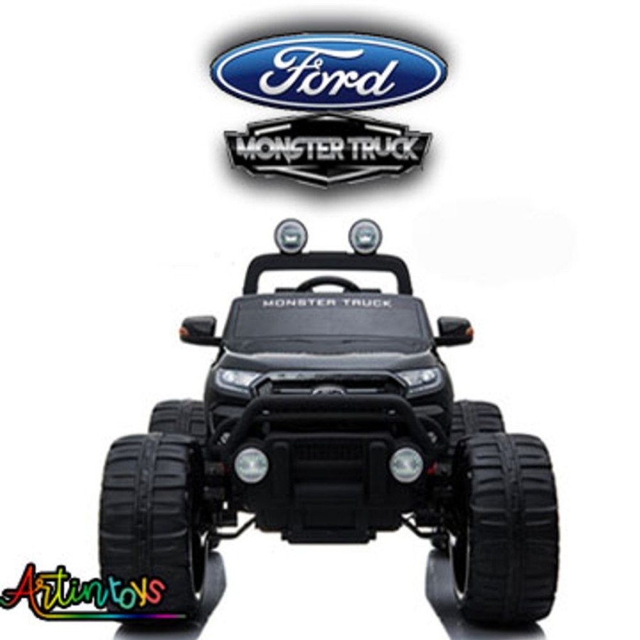 24 V Licensed Ford Monster Truck For Kids Black | Artin Toys Best