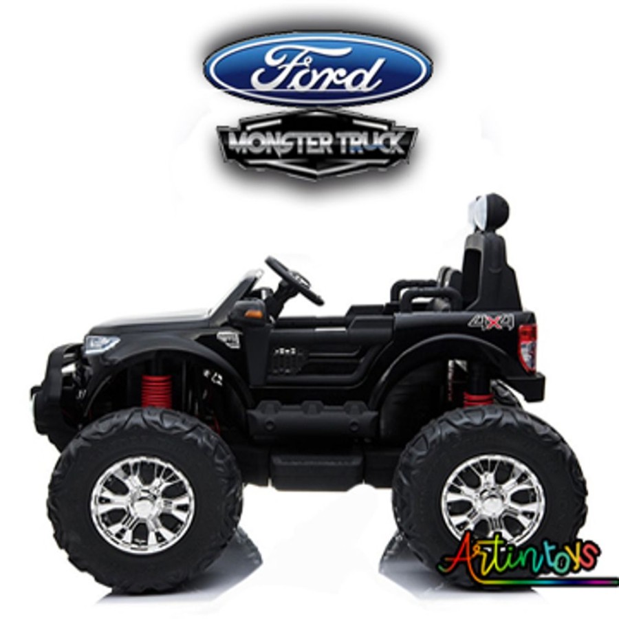 24 V Licensed Ford Monster Truck For Kids Black | Artin Toys Best