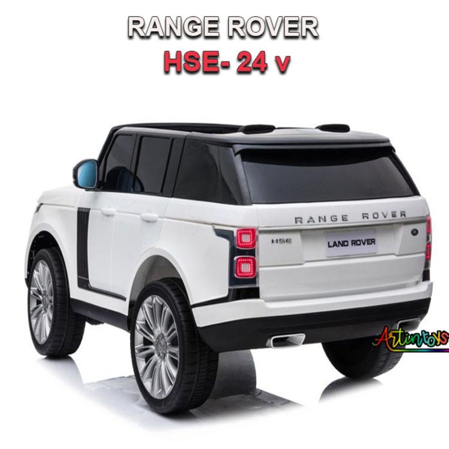 24 V Range Rover Hse Kids Electric Car White | Artin Toys Best