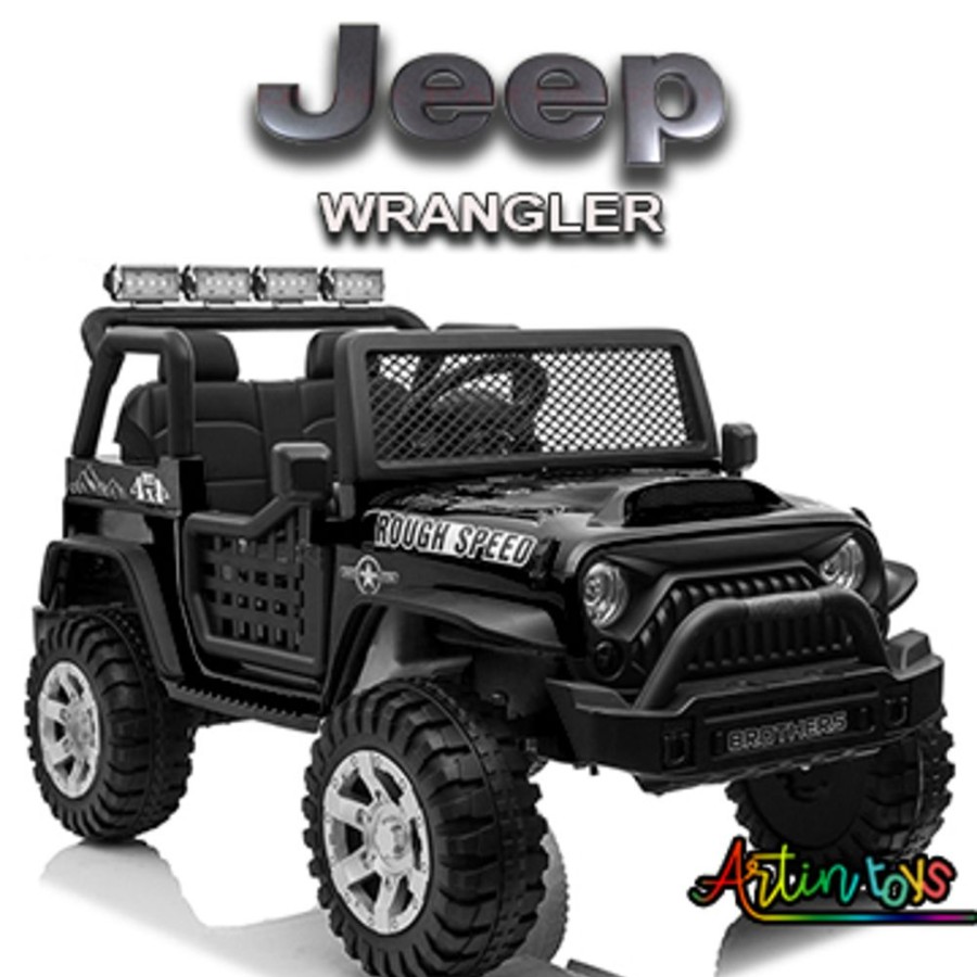 12 V Jeep Wrangler Kids Ride On Car Black | Artin Toys New