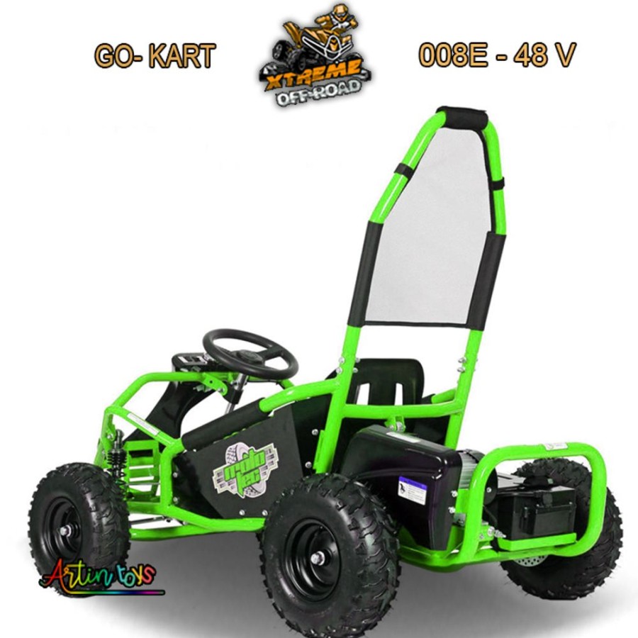 48 V 1000 W Ride On Go-Kart Green (Gk-008E) | Artin Toys Wholesale