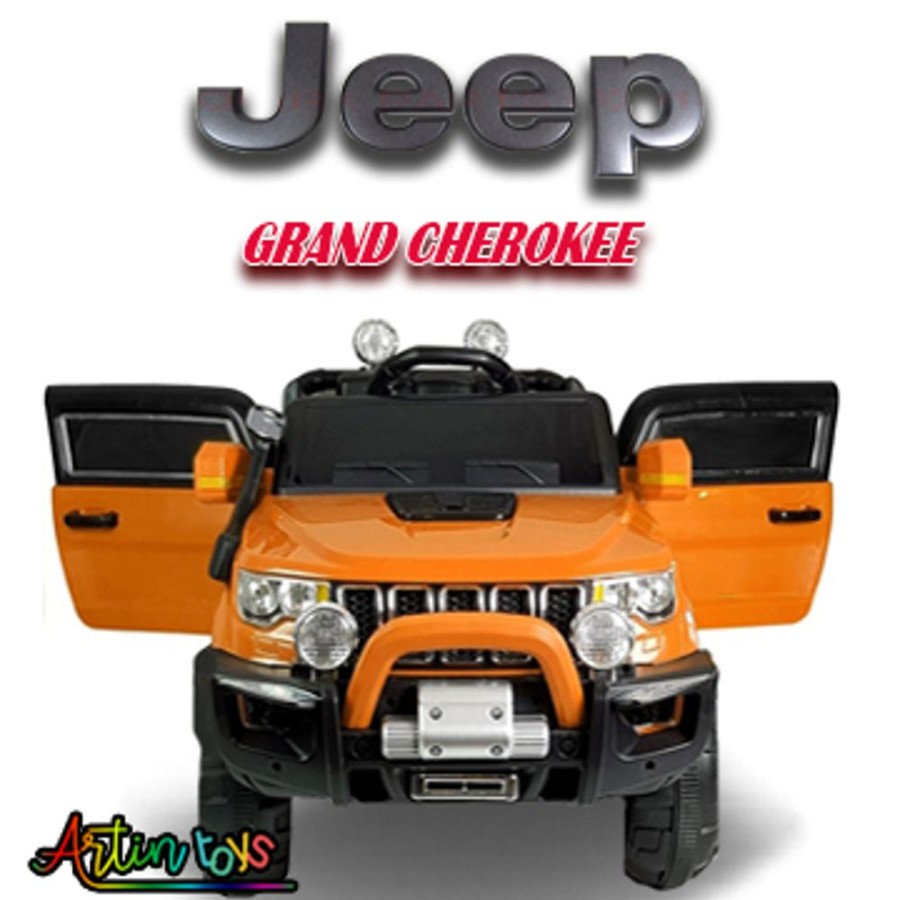 12 V Jeep Grand Cherokee Ride On Car Orange | Artin Toys Wholesale