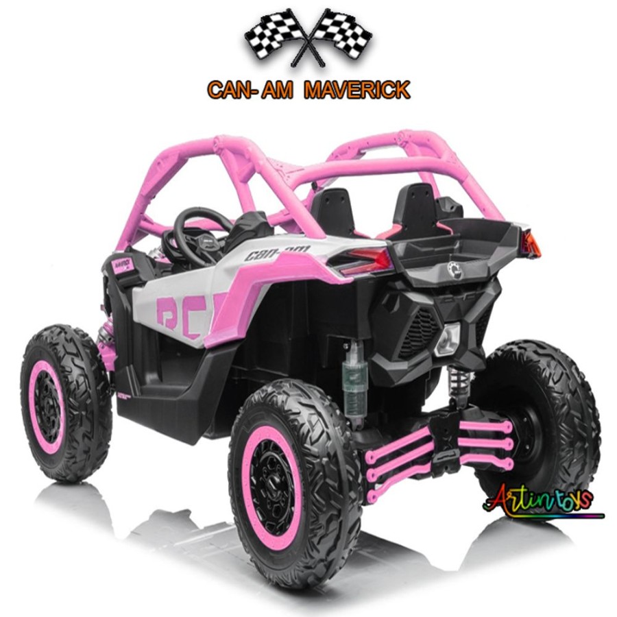 24 V 800 W Buggy Maverick Can-Am Pink-White | Artin Toys Clearance