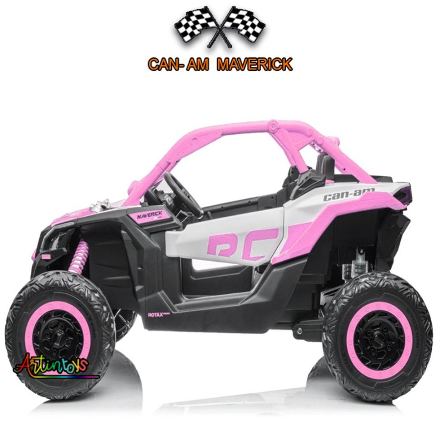 24 V 800 W Buggy Maverick Can-Am Pink-White | Artin Toys Clearance