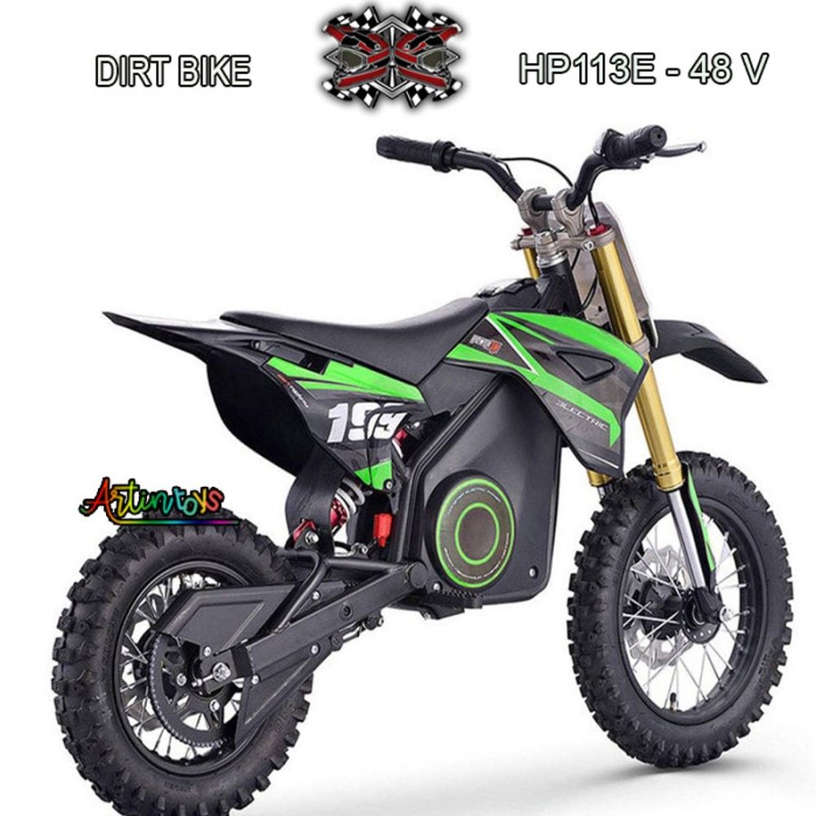 48 V 1300 W Off Road Electric Dirt Bike Green (Hp-113) | Artin Toys Wholesale