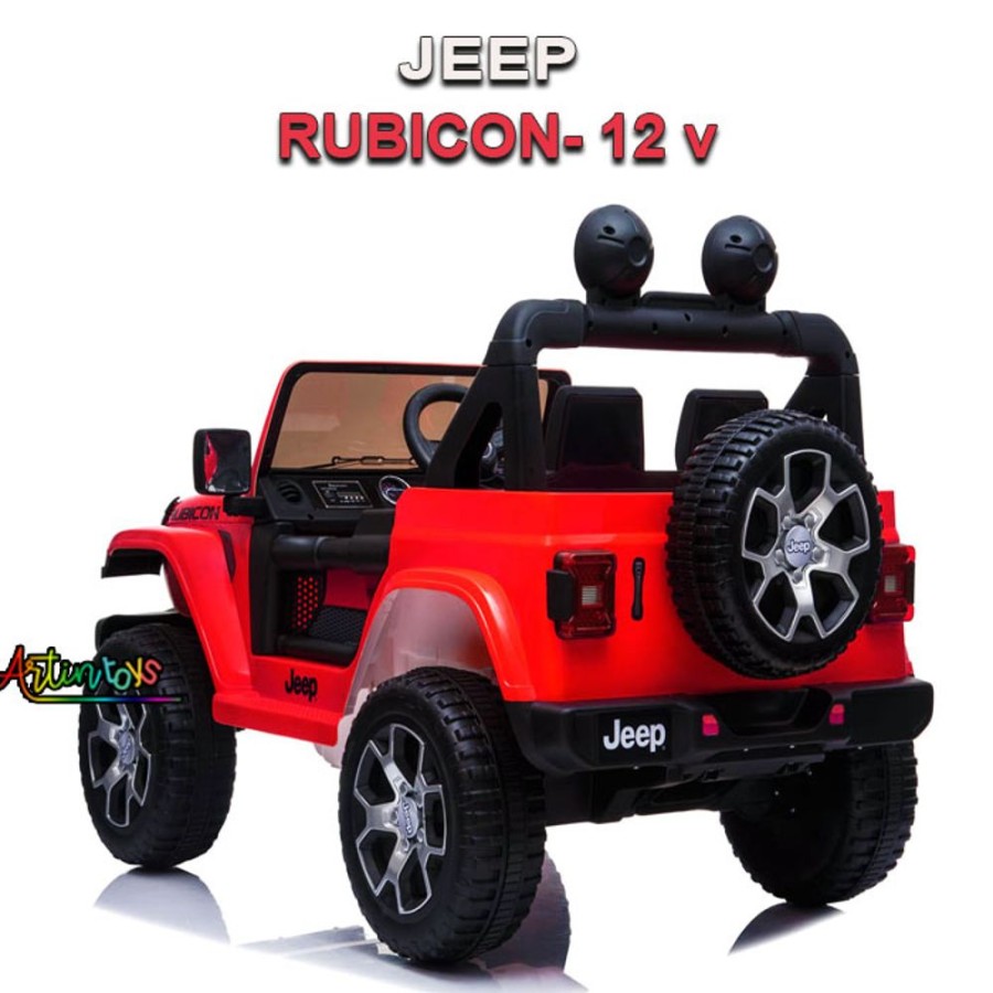 12 V Jeep Rubicon Kids Ride On Car Red | Artin Toys Hot