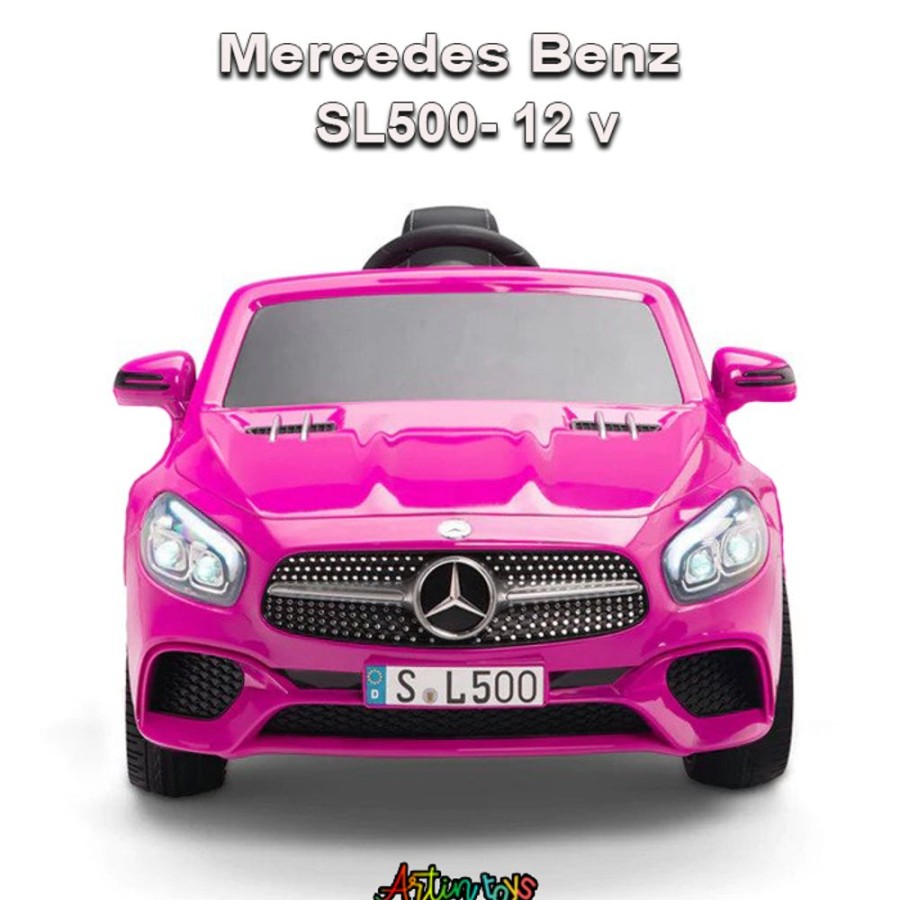 12 V Licensed Mercedes Sl500 Kids Auto Car Pink | Artin Toys Hot