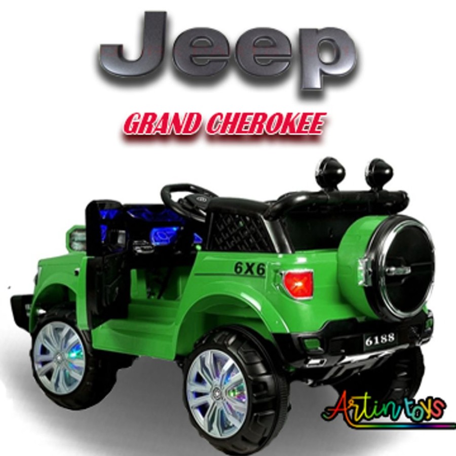 12 V Jeep Grand Cherokee Kids Ride On Car Green | Artin Toys Best