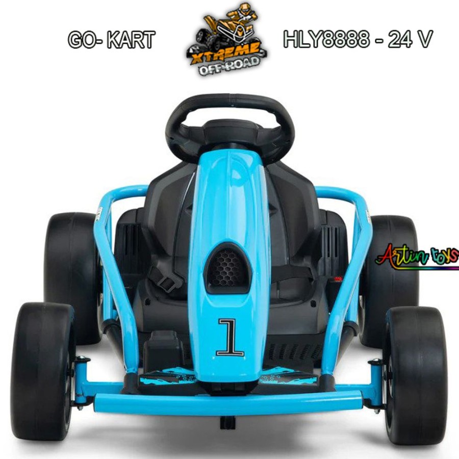 24 V Electric Powered Drift Go-Kart Blue | Artin Toys Wholesale