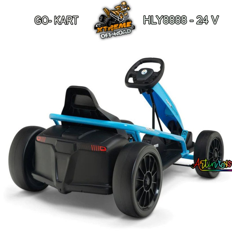 24 V Electric Powered Drift Go-Kart Blue | Artin Toys Wholesale