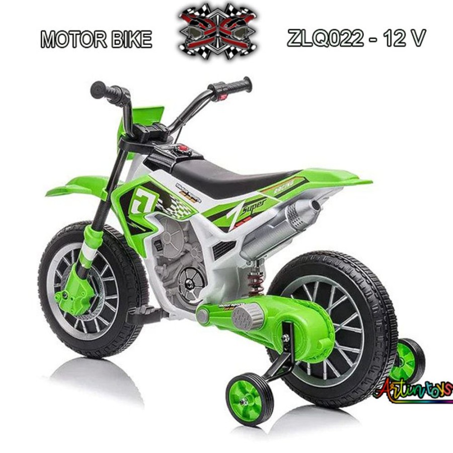 12 V Electric Motorbike Zlq022 Kids Bike Green | Artin Toys Online