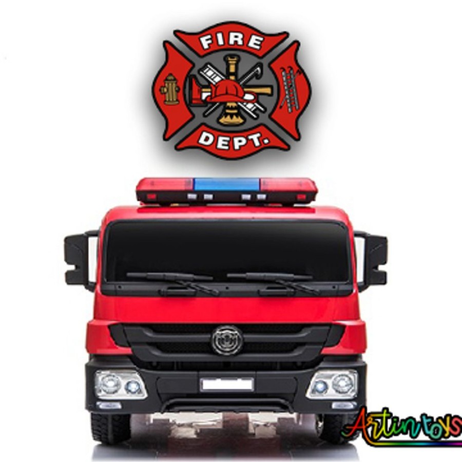 12 V Fire Truck Sx 1818 Kids Ride On Car Red | Artin Toys Best