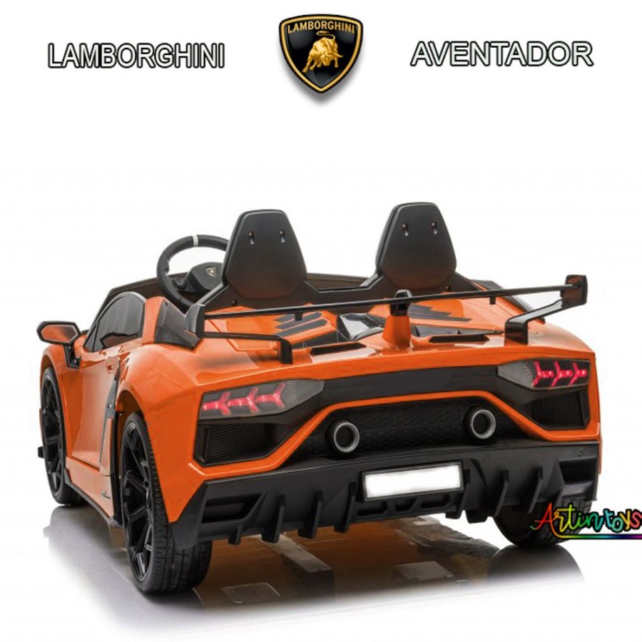 12 V Lamborghini Aventador Kids Ride On Car Orange | Artin Toys New