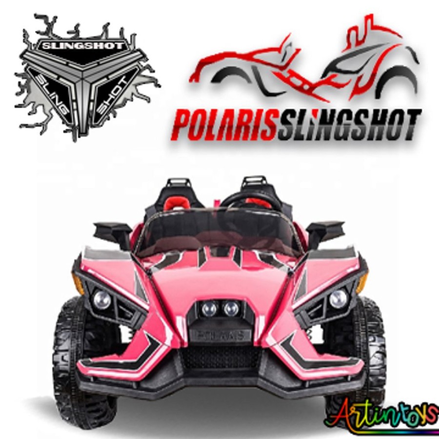 12 V Polaris Slingshot Kids Ride On Toy Car Pink | Artin Toys New