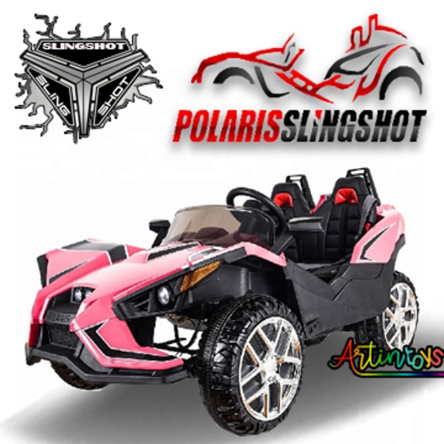 12 V Polaris Slingshot Kids Ride On Toy Car Pink | Artin Toys New