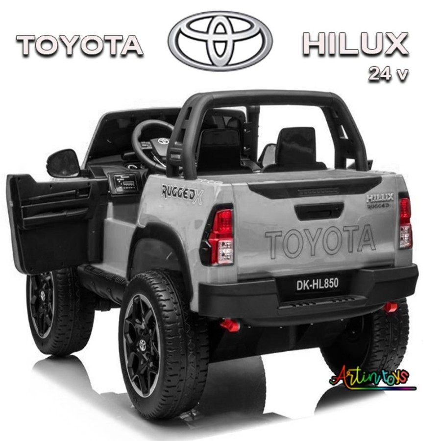 24 V 480 W Toyota Hilux Ride On Car Silver | Artin Toys Clearance