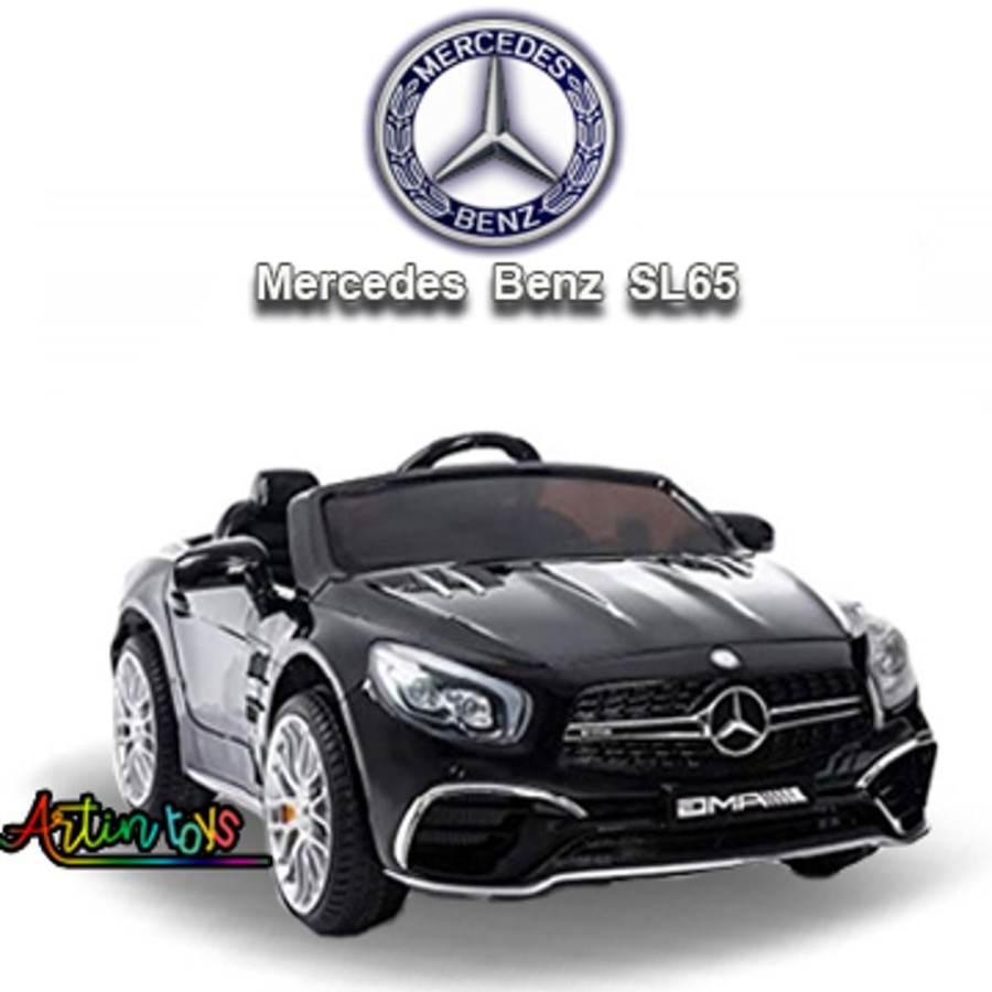 12 V Licensed Mercedes Benz Sl65 Ride On Car Black | Artin Toys Wholesale