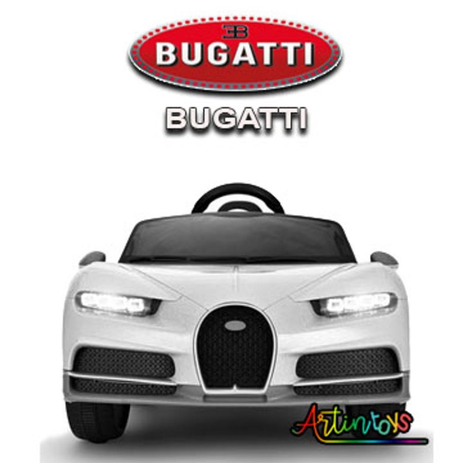 12 V Bugatti Kids Electric Ride On Car White | Artin Toys Best