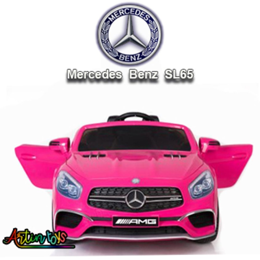 12 V Licensed Mercedes Sl65 Ride On Toy Car Pink | Artin Toys Wholesale