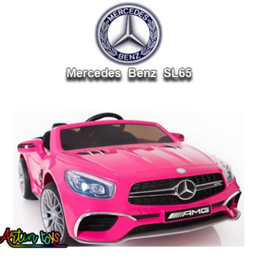 12 V Licensed Mercedes Sl65 Ride On Toy Car Pink | Artin Toys Wholesale