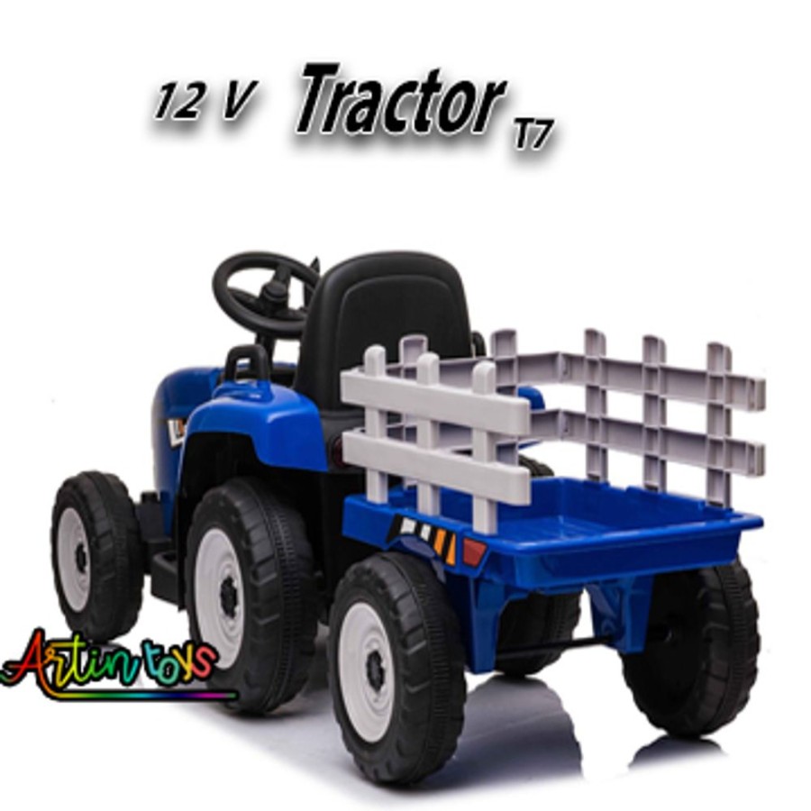 12 V Licensed Tractor Holland T7 Kids Car Blue | Artin Toys Best