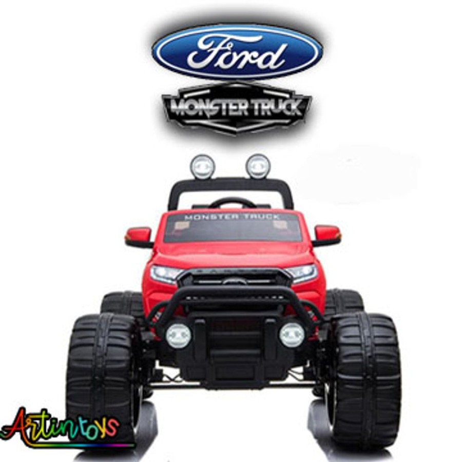 24 V Licensed Ford Ranger Monster Truck For Kids Red | Artin Toys Wholesale