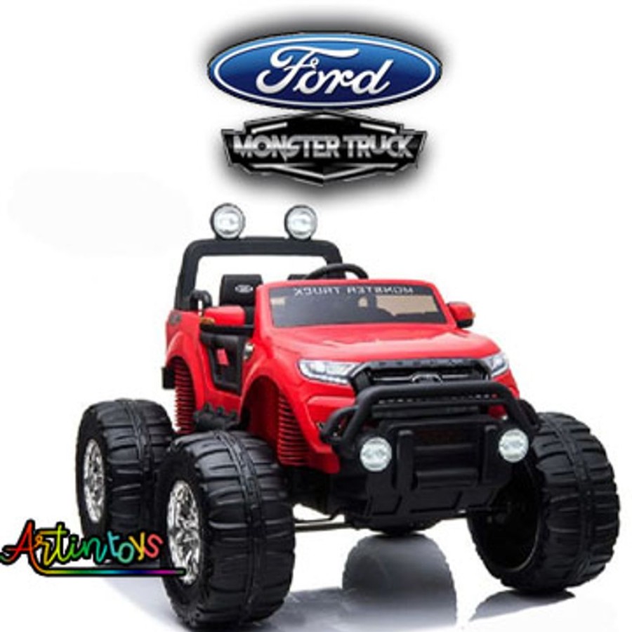 24 V Licensed Ford Ranger Monster Truck For Kids Red | Artin Toys Wholesale